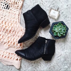 Sam Edelman Black Woven Ankle Booties